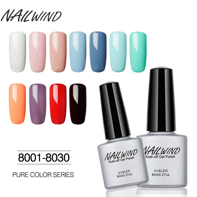 NAILWIND 8 мл отмачиваемый Гель лак для ногтей чистый 01 30 цветной гель дизайна УФ