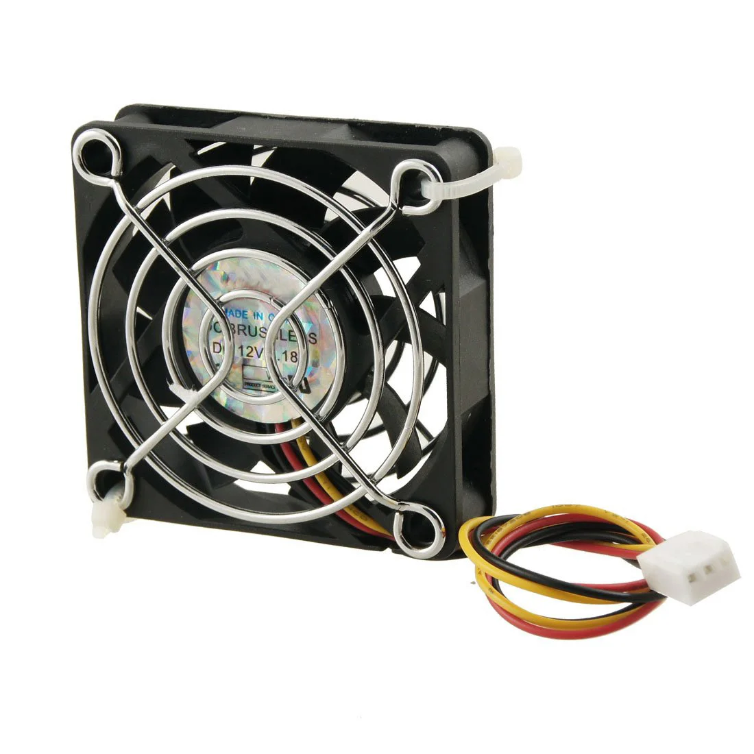 Hot 60mm x 60mm x 15mm 3 Pins Cooling Fan w Metal Finger Guardsin Fans