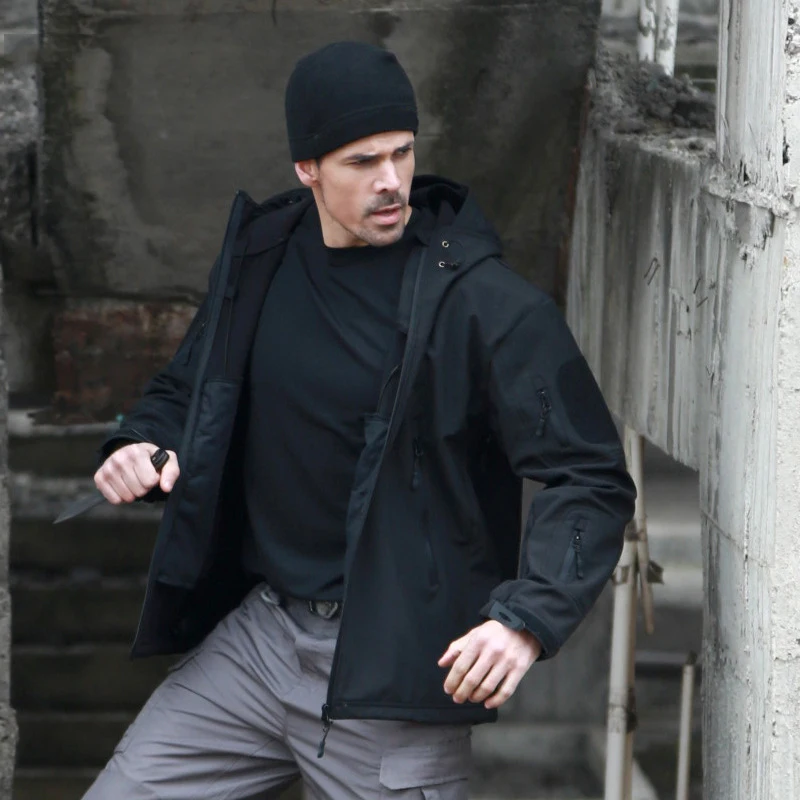 الرجال الشتاء ساخنة جاكيت من الصوف للماء سوفتشيل في الهواء الطلق معطف رياضي التخييم الإرتحال التزلج الذكور التمويه التكتيكي سترات