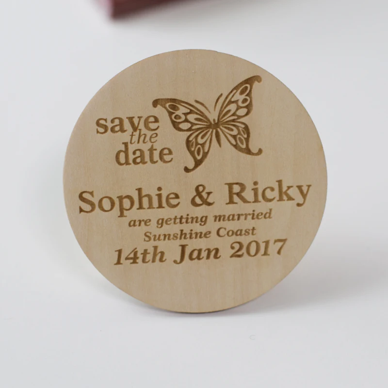  Butterfly Stlyes Wedding Save the Date Magnets Personalized Elegant Wedding Invitation Wedding Favo - 32642503050