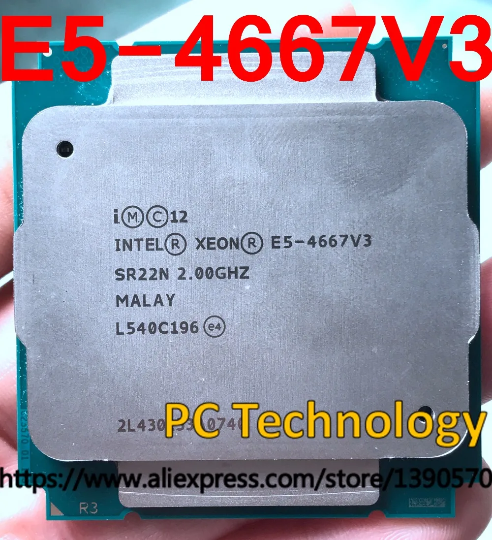 Intel ЦП Xeon E5 V3 QS E5 4667V3 Процессор 2,00 ГГц 40 Мб 16-ядер E5-4667V3 процессор E5-4667 V3 E5 4667 v3