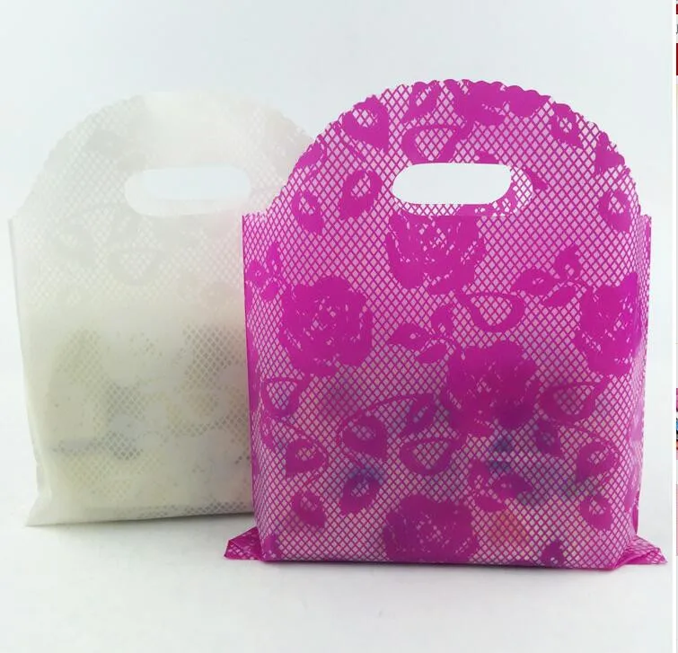 30*45cm Super large plastic gift bag,large handle plastic gift bag lot,small boutique gift ...