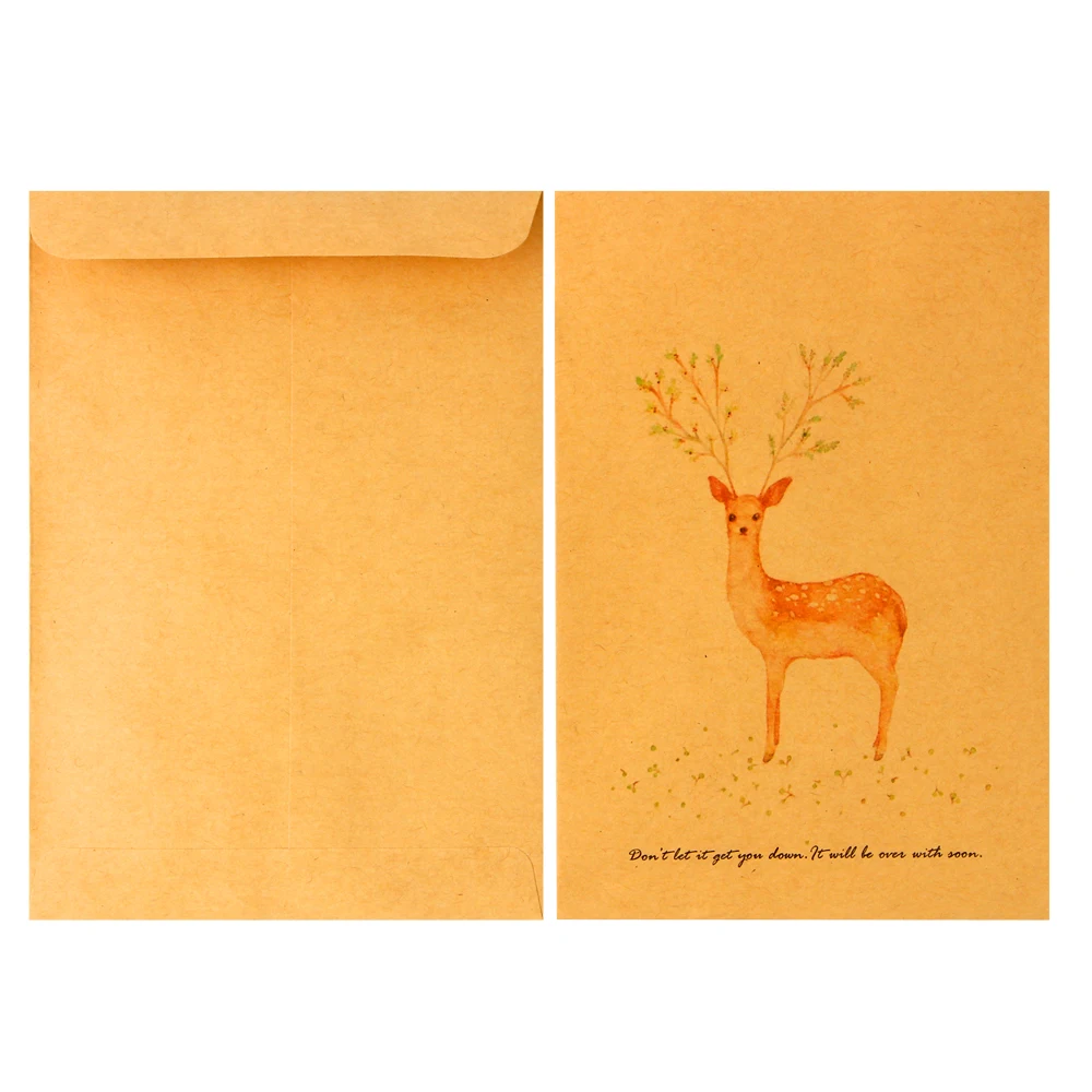 20 шт винтажный Европейский олень дизайн бумажный конверт для приглашения на свадьбу для открытки детский подарок школа