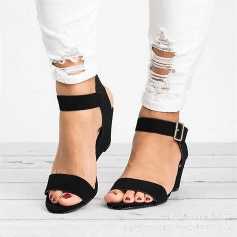 Ladies Slip-on Flat Sandals Women Sandalias Women Sandals Summer Female Shoes Cross Strap Wedge Comfortable Sandals