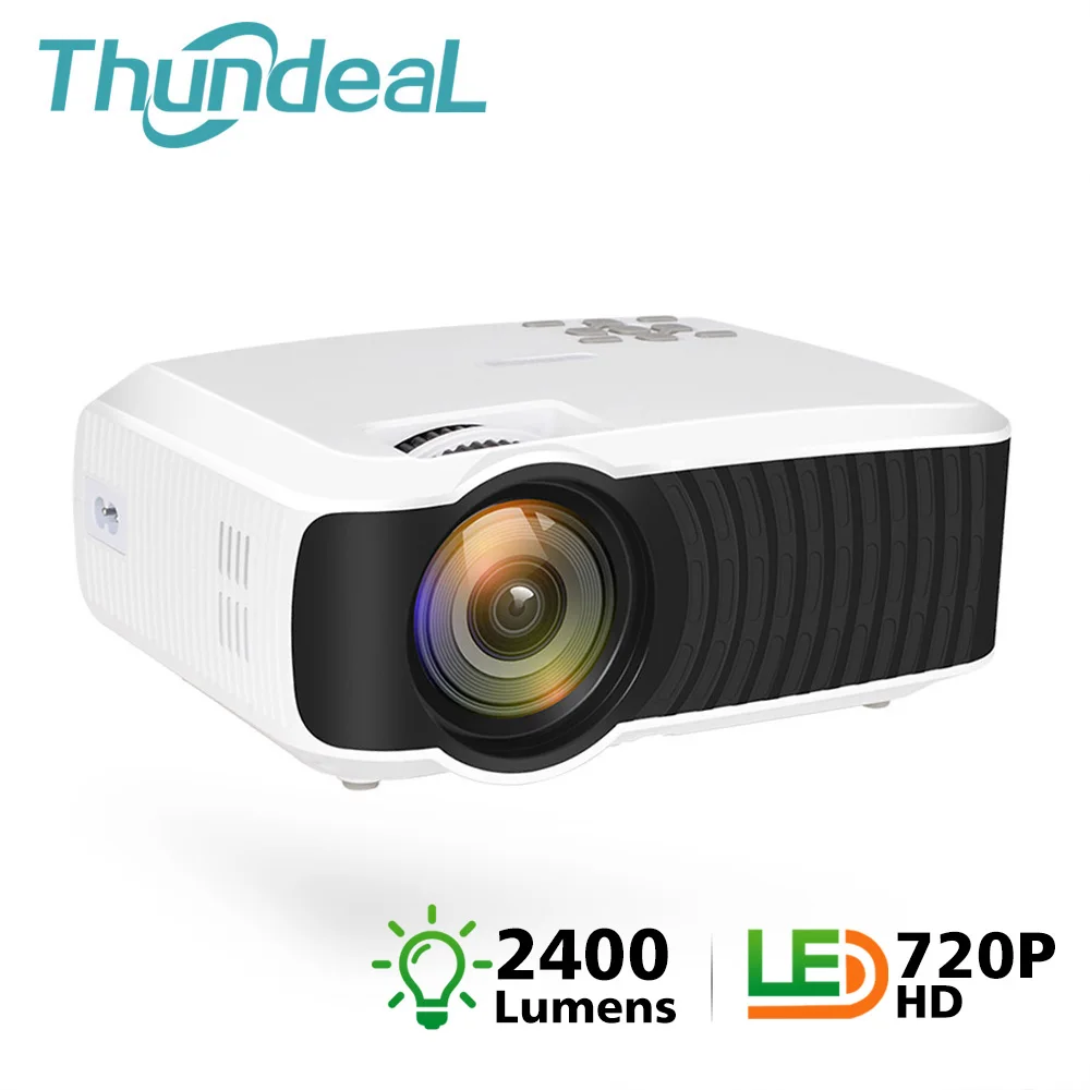 (Скидка 32%) Купить ThundeaL T23K мини проектор 2400 люмен ...