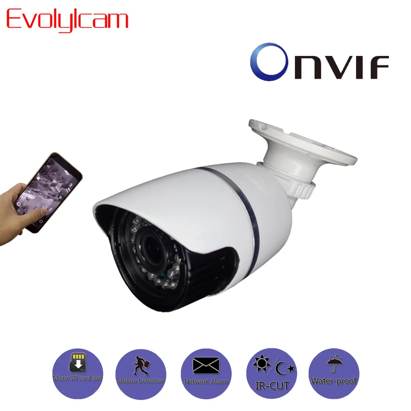 

Evolylcam Micro SD/TF Card Slot 1.3MP 960P Wired IP Camera Network Alarm Onvif P2P CCTV Security Metal Protection Surveillance