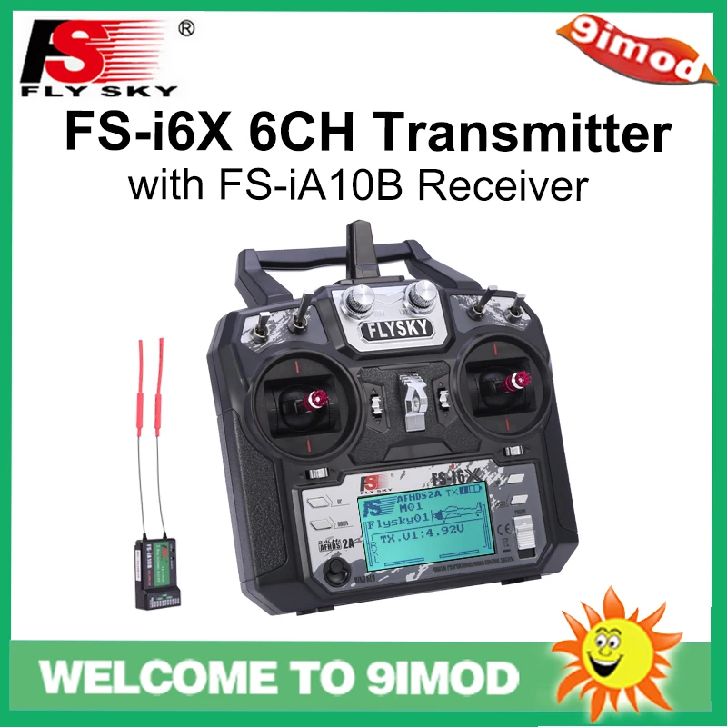 

Flysky FS-i6X 2.4GHz 6CH AFHDS 2A Transmitter with FS-IA10B Receiver for RC Quadcopter Drone Helicopter