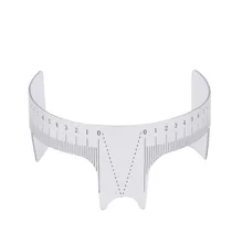 GRACEFUL 1PC Gray Tattoo Stencil cMicroblading Reusable Makeup Brow Measure Eyebrow Guide Ruler Permanent Tools OCT25