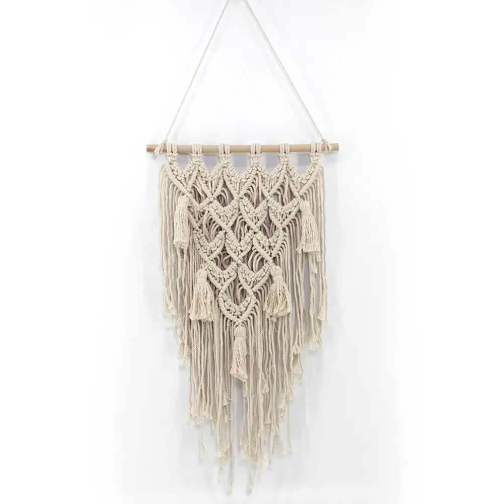 

Home Tapestry - Bohemian Style Macrame Handmade Knitted Pendant Wall Hanging of The Living Room Bedroom Decoration