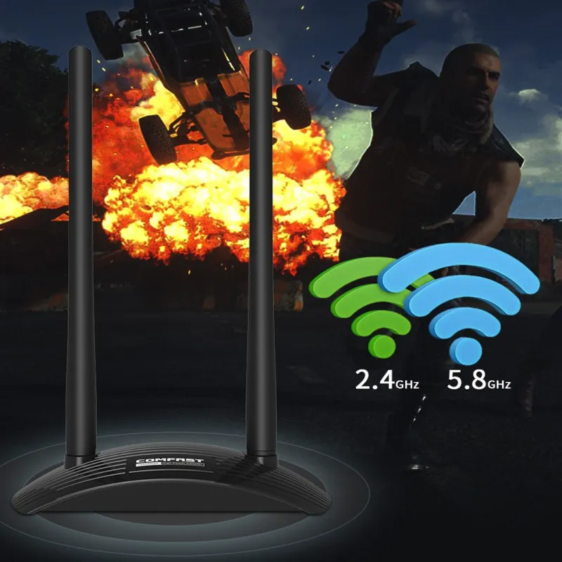 

5G High Power usb ethernet Long range Wireless USB Wifi Adapter 1300Mbps PC Wifi Receiver with External Wifi antenna For Laptop
