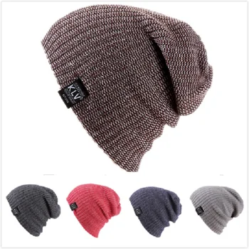 

Winter Hats for Men Women Knit Casual Hat Crochet Baggy Beanie Ski Slouchy Chic Knitted Cap Skull Autumn Hat For Girl And Boy