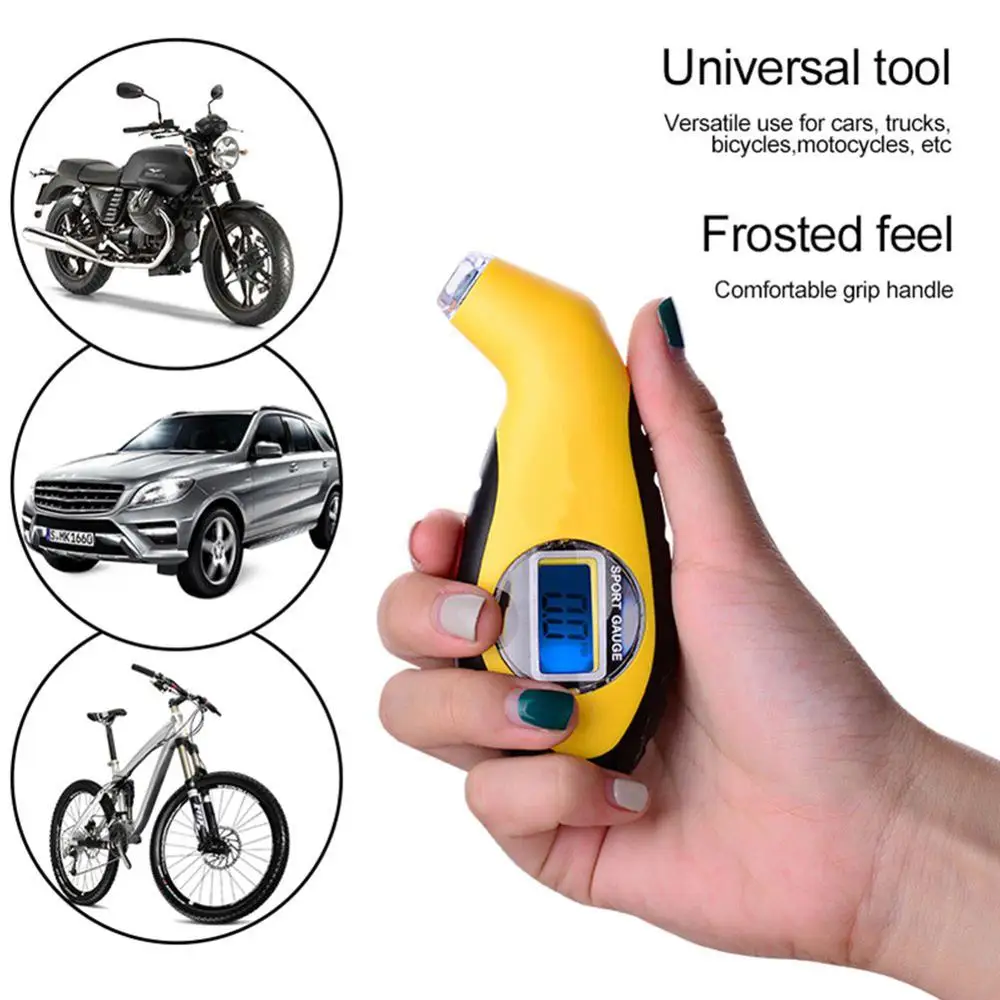

Car Tire Pressure Sensor Counting Tire Pressure Gauge LED Lamp Tire Pressure Gauge Electronic Digital Barometer Car Barometer