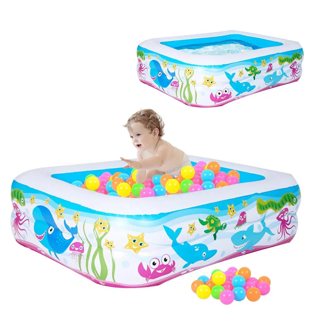 

1.2M Two-ring Baby Inflatable Printing Swimming Pool PVC Playing Bathing Pool for Family Children