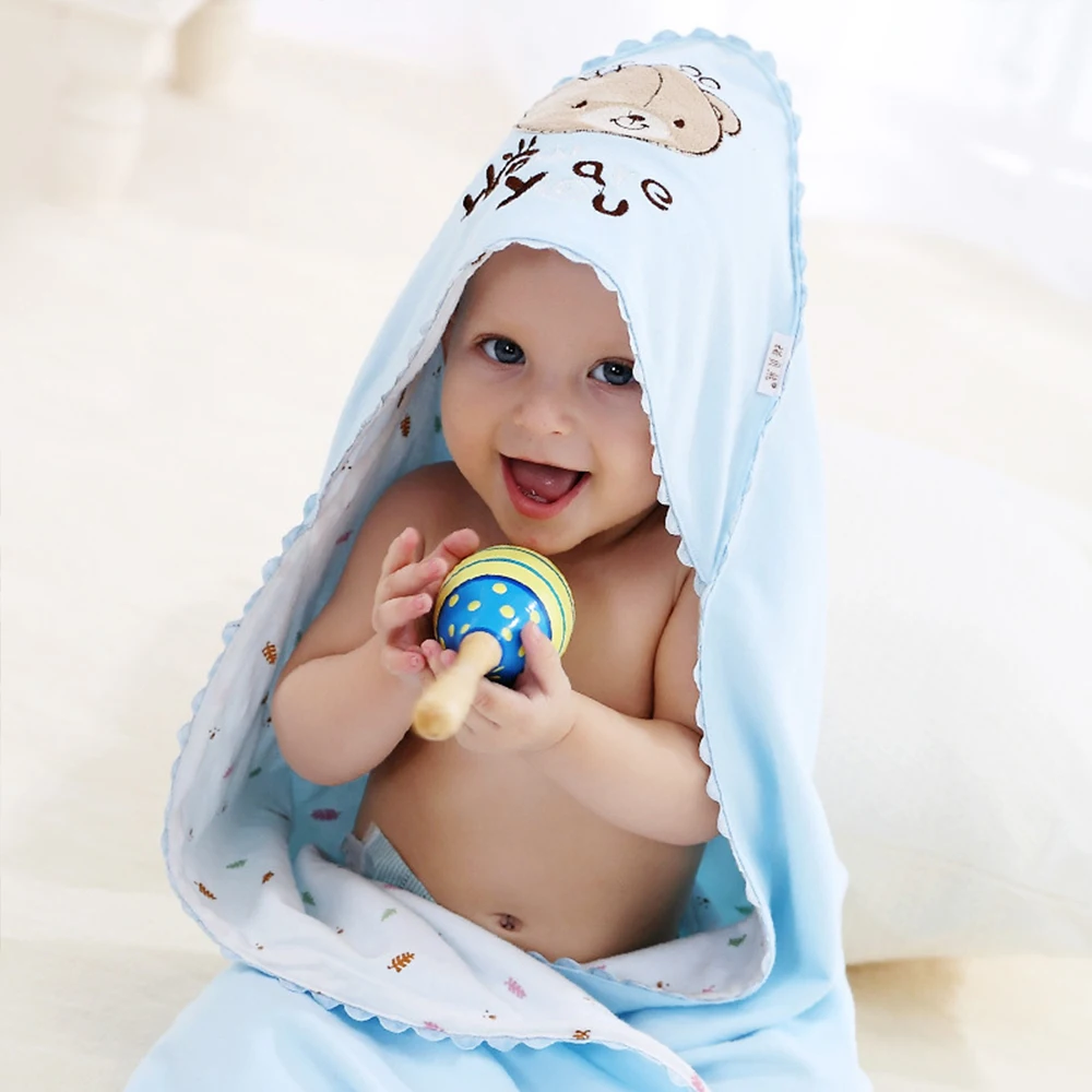 

Baby Swaddle Baby Blankets Newborn Summer Blanket For Baby Cartoon Bear Embroidered Design Envelope For Newborns Anti Quilt