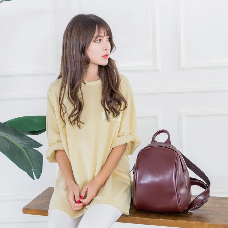 Schulter Stadt Und Japan Original Einfache 1 Hochschule Trend Südkorea Damen Rucksack Bjyl Tasche Leder Wind Mode Shell tywfFKtzqp