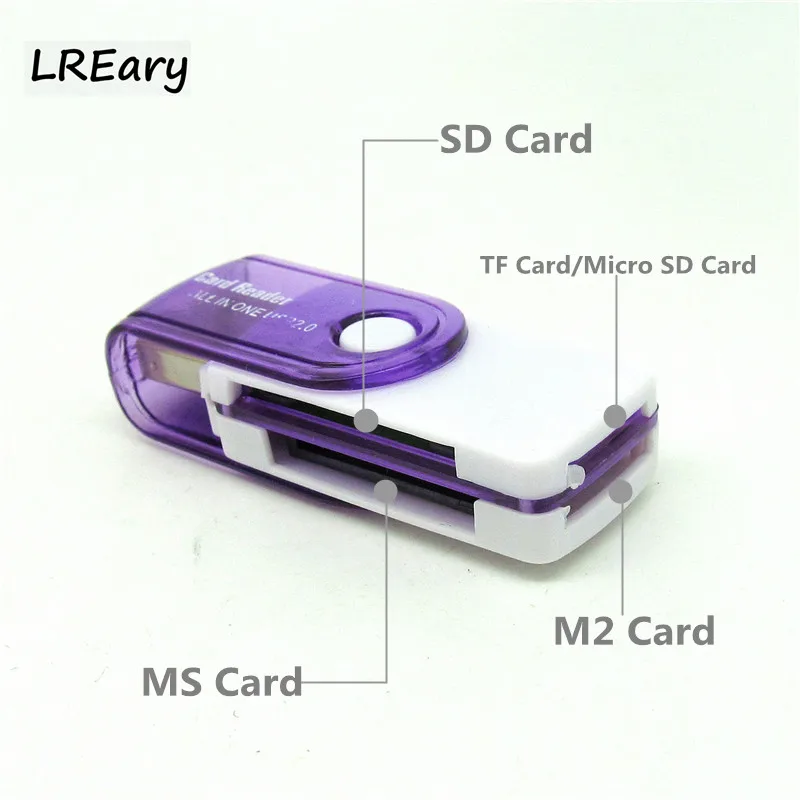 4 in 1 USB 2.0 rotatable Memory Card Reader micro sd card adapter for