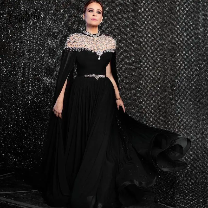 yousef-aljasmi-black-chiffon-long-arabic-evening-dress-with-cape-sleeves-crystal-rhinestones-high-neck-dubai-prom-formal-dresses (2)