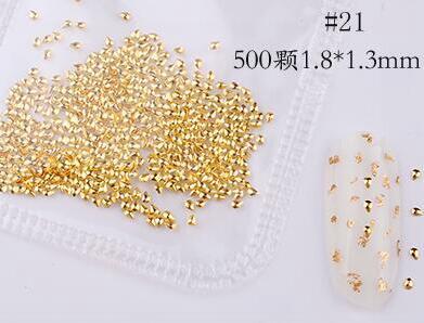 Mixed 3D DIY Hollow Metal Frame For Nail Art Decor Geometry Golden Tips DIY Nail Art Tools Fashion Nail Studs P3R#