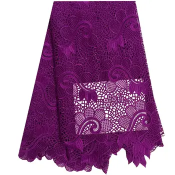 

Best Quality African Lace Fabric Purple Color Swiss Voile Lace High Quality Emboridery Cotton French Lace Fabric Material F1122
