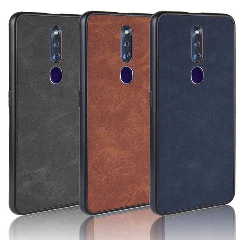 

For OPPO F11 Pro Case Skin Cover PU Leather Hard Back Matte Protective Cover Skin Case For OPPO F11 Pro
