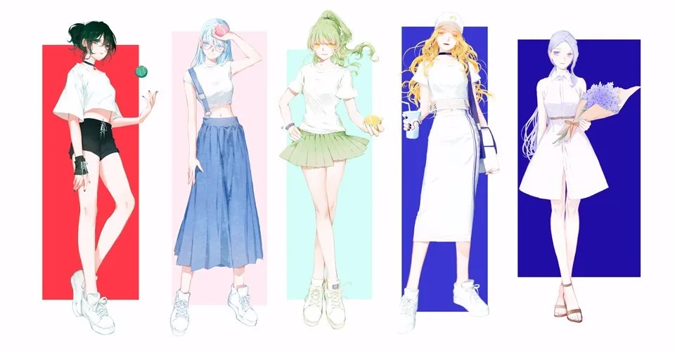 Feminina Estilo Coreano Harajuku Camiseta Kawaii Dos