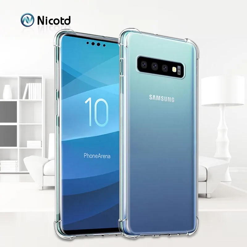 

Case for Samsung Galaxy S10 Plus S10 S10e Nicotd TPU Transparent soft back cover case for Samsung Galaxy M30 A50 A30 A10 M20 A8s