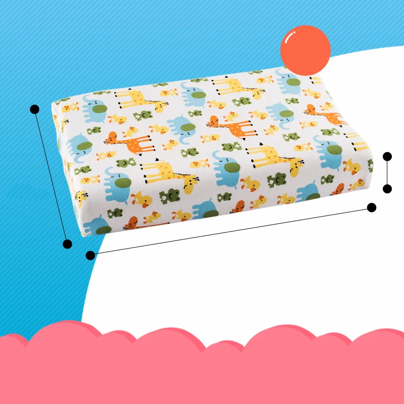 Мультяшная Ортопедическая подушка из натурального латекса для детей и подростков, Детская латексная подушка для сна с милой наволочкой - Цвет: Коричневый