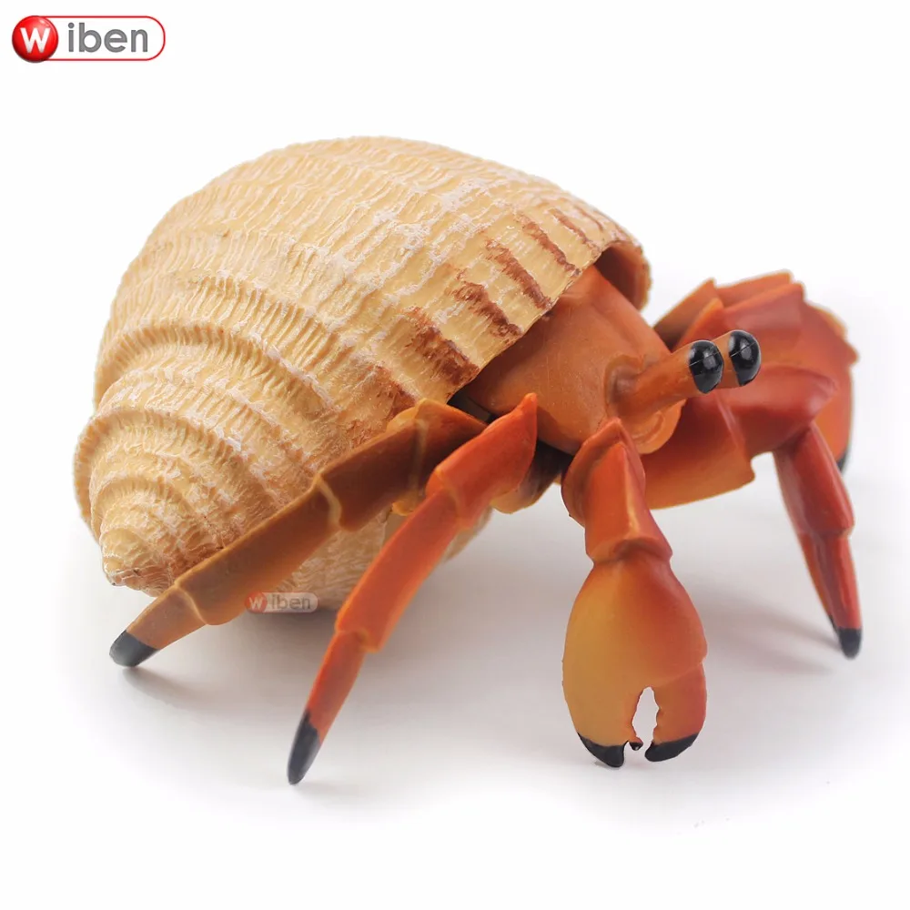 Wiben Hermit Crab Model High Quality Hand Painted PVC Sea Life Animal