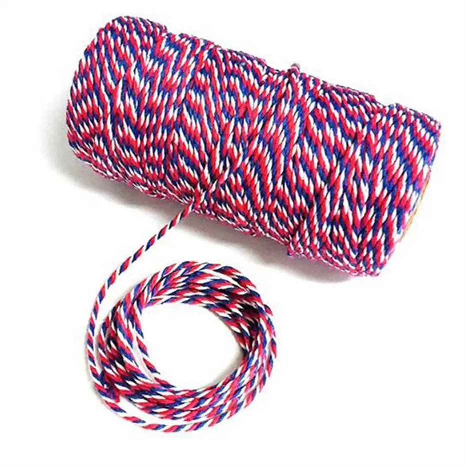 100yards/spool Thin Colorful Twisted Bakers Twine Cotton Cords