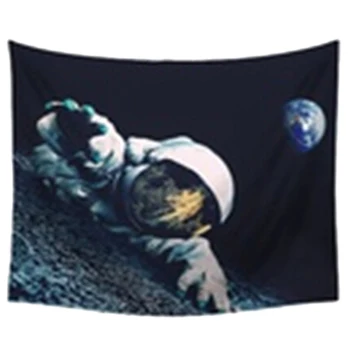 

HOT GCZW-150x130cm Fashion Home Living Wall Decor Space Moon Starry Sky Tree Printing Hanging Tapestries(astronaut)