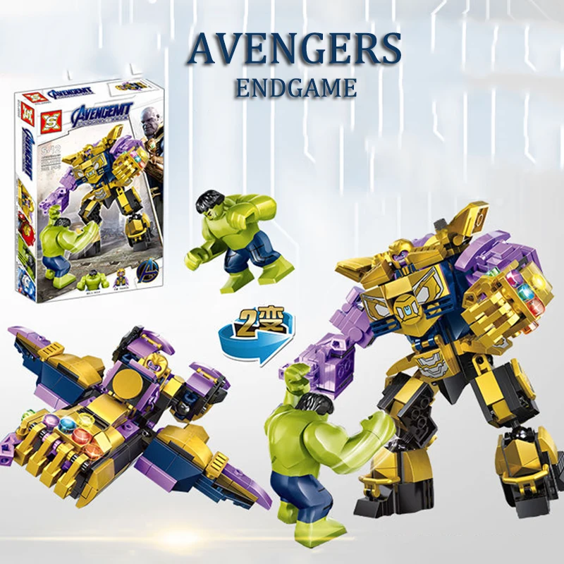 

Marvel Avengers 4 endgame Captain America iron man Thanos Hulk Building Blocks Figures Toys for kids