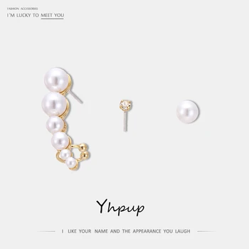

Yhpup Trendy Korean Imitation Pearls Stud Earrings Set Elegant Simple Statement Brincos for Female Party Jewelry Gift 2020