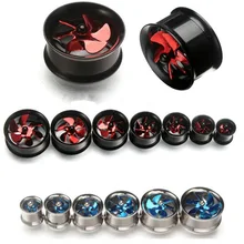 1 шт. винт пропеллер тоннель для уха из нержавеющей стали пробки ветряная мельница ушной Калибр телесный пирсинг панк ювелирные изделия расширитель ушей расширитель