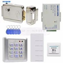 Diysecur Водонепроницаемый RFID Клавиатура Управление доступом полный комплект+ Электрический замок+ кнопка выхода Фирменная Новинка