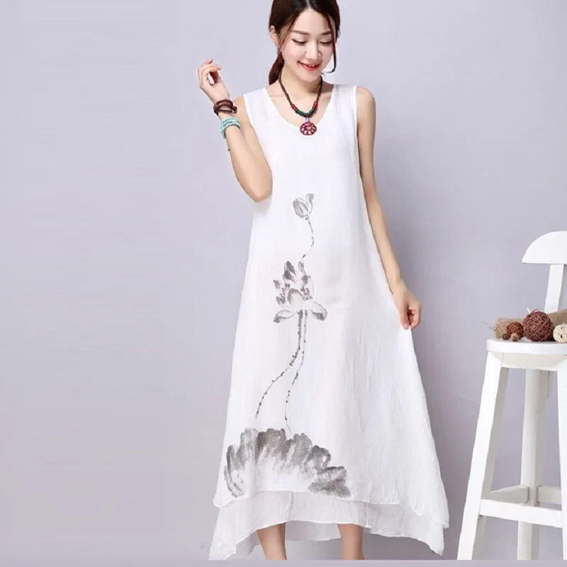 

summer maternity dresses cotton and linen long dresses pregnant dresses 16094