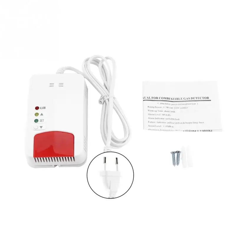 

Natural Gas Alarm Detector Sensor Leakage Warning Detector Household Safety Device 85-260V New