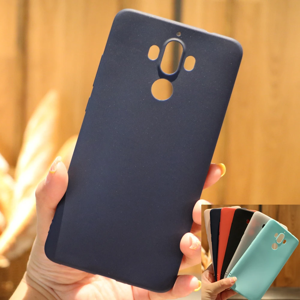 

Sunjolly Solid Color Phone Case for Mate 9 Soft TPU Silicon Pink Thin Light Protector Cover coque fundas for Huawei Mate 9