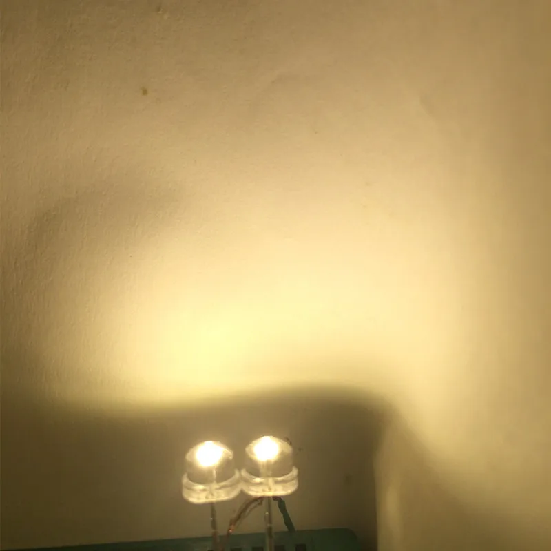 

100pcs LED Diodes Warm White F5 5mm Straw Hat LED Lamp 5 mm Water Clear White Light-Emitting-Diode F5 Straw Hat Lampada Diodo