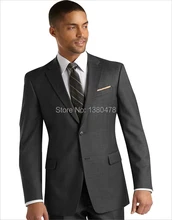 custom suit grey bridegroom suit Groom Tuxedos men’s wedding suits(Jacket+Pants+tie)Men dress suit Free Shipping