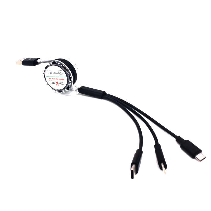 3 in 1 Retractable Data Cable 1m 2.1A Charge Cord Micro-USB Type-C Line for iPhone Xiaomi Samsung Huawei Oneplus All Smartphones 3 in 1 Retractable Data Cable 1m 2.1A Charge Cord Micro-USB Type-C Line for iPhone Xiaomi Samsung Huawei Oneplus All Smartphones