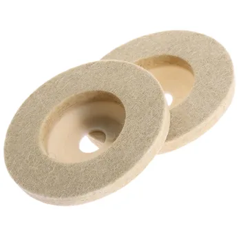 

mtsooning 1pc 4" Inch 100mm Wool Polishing Wheel Buffing Pads Angle Grinder Wheel Felt Polishing Disc For Marble Glass Ceramics