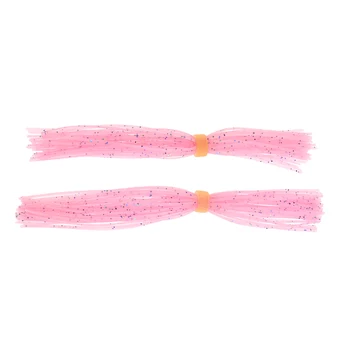 

2pcs Lightweight Rubber Archery Bow String Silencer Bowstring Whiskers Pink Red+Black for Camping Hiking