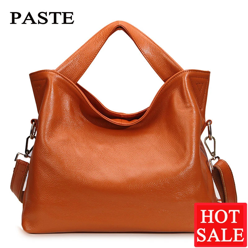 

PASTE Female First layer cowhid Totes Women Shoulder bag Leather Messenger Bags fashion Satchel bag Handbags Crossbody bags