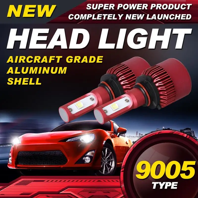 

Ironwalls Led 9005 single beam LED Headlight Bulbs 80W Cree Chips 6500K 9600Lm Single Beam All-In-One Headlamp Light DC 12/24V