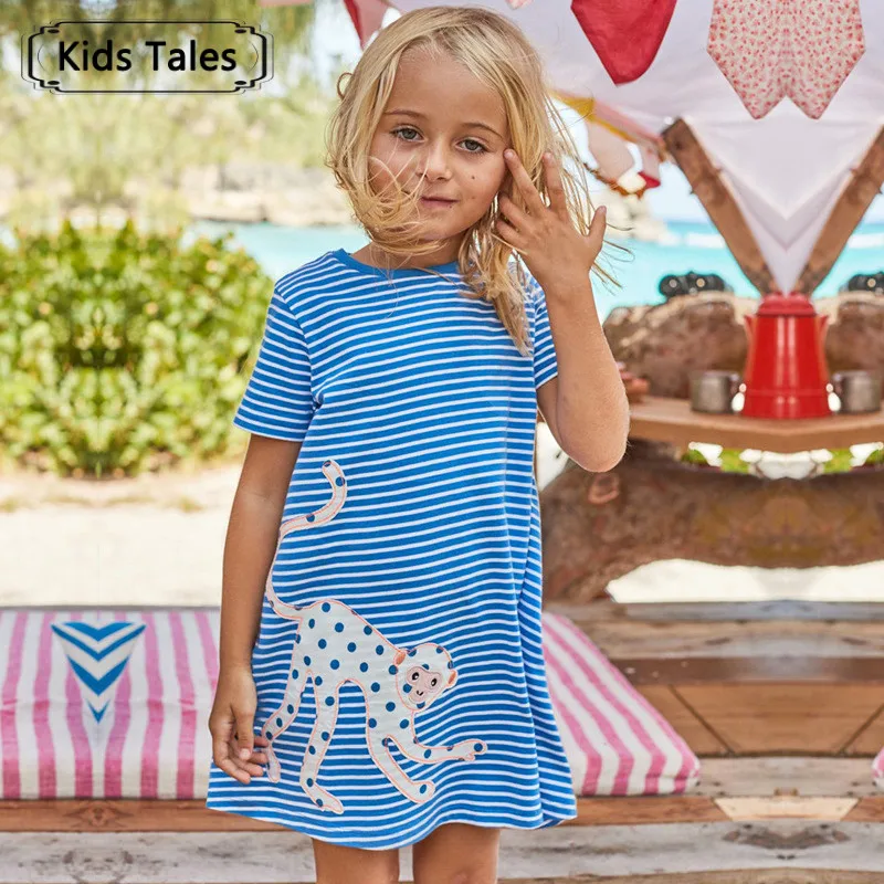 

Dresses for Girls with A Picture of A Monkey 2018 New Clothes Princess Dress for Girls Summer Clothes for Little Girls SQ388