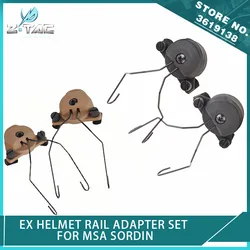 Z Tactical Z-TAC Airsoft EX Helmet Rail Adapter Set for MSA Peltor Sordin Headset Accessories Softair Headphone Adapter Mount