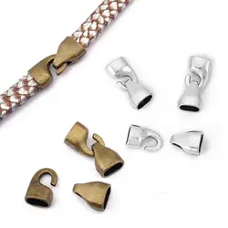 3 комплекта античный бронзовый и серебряный боковой крюк браслет из застежек для 10*6 мм лакричный кожаный шнур