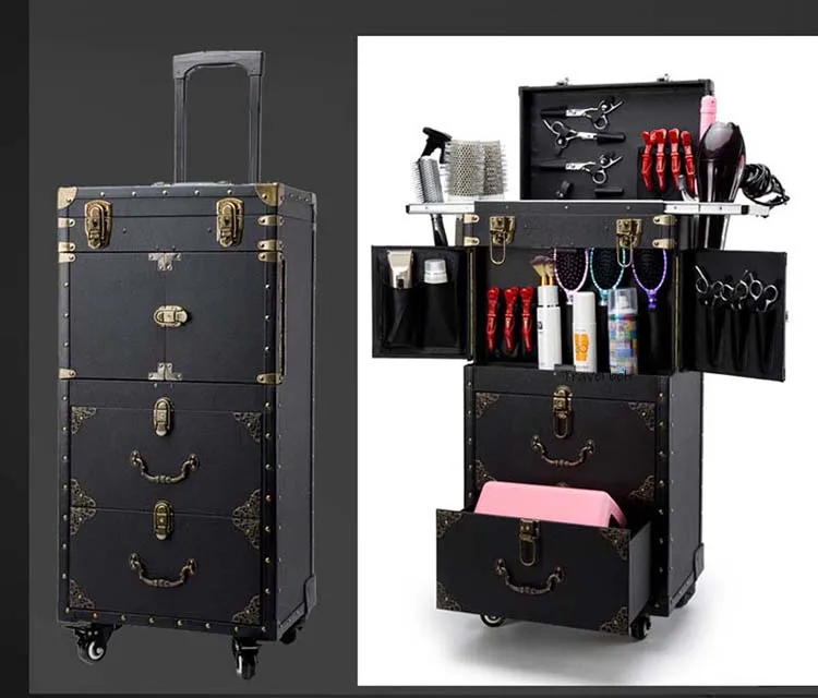 Модный дизайнерский большой объем косметический Чехол Многофункциональный прокатный багаж Спиннер брендовый чемодан колеса