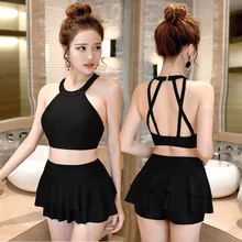 Купальная Одежда большого размера, женский купальный костюм,, купальный костюм, танкини, плюс плавок, Раздельный женский купальник с пушапом, женский купальник на косточках