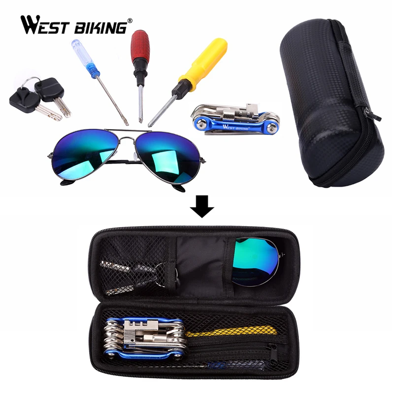 Cheap WEST BIKING Cycling Bag Road MTB Bike Storage Boxes Capsule Store Glasses Repair Tools Kit Keys Bicycle Tool Cycling Bicycle Bag 4